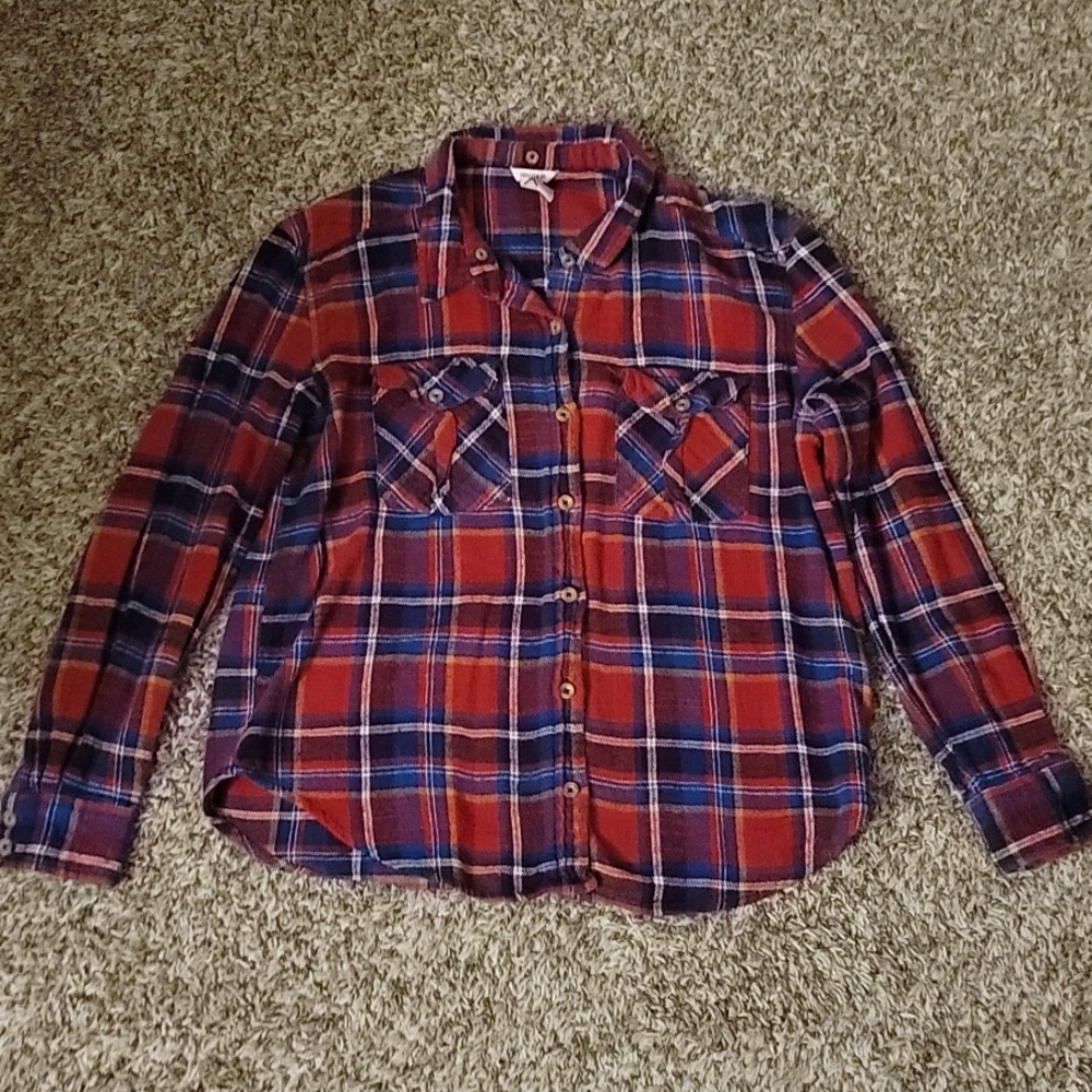 Forever 21 Flannel Shirt Women's Size Small - Picture 1 of 4